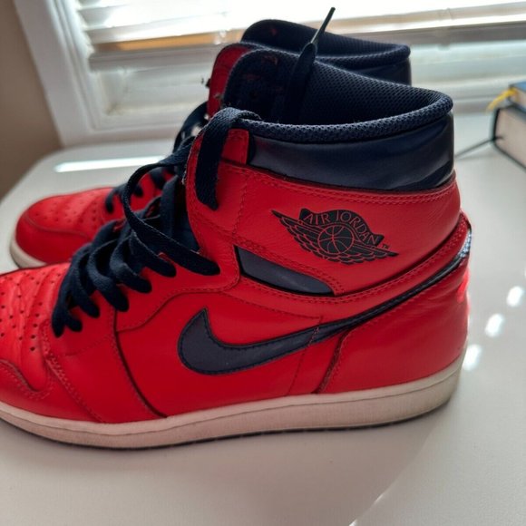 Jordan 1 High Retro David Letterman Crimson Size 11m - Picture 3 of 6
